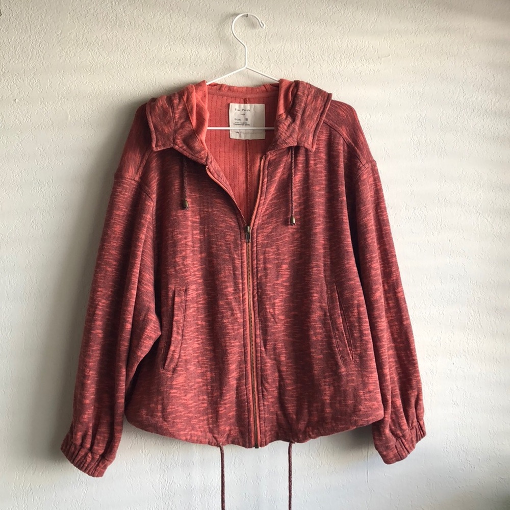 Free People Slouch Zip Hoodie